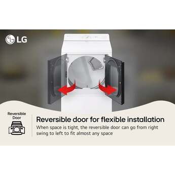 LG 7.3 Cu. Ft. Dryer, Wi-Fi, Easy Load, AI Sensor Dry: Alpine White — thumbnail 19