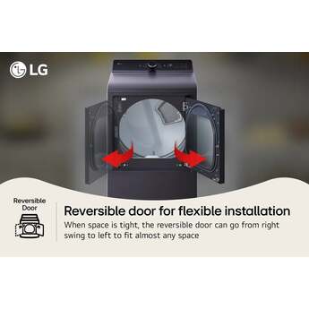 LG 27 Inch Ultra Large Capacity Top Load Gas Dryer with 7.3 cu ft Capacity, Rear Control, Built In Intelligence, Flow Sense Duct Clogging, Quiet Operation, Wrinkle Care, LG EasyLoad™ Door and ThinQ®: Matte Black — thumbnail 10