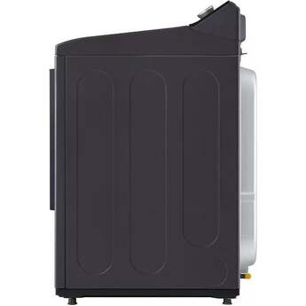 LG 27 Inch Ultra Large Capacity Top Load Gas Dryer with 7.3 cu ft Capacity, Rear Control, Built In Intelligence, Flow Sense Duct Clogging, Quiet Operation, Wrinkle Care, LG EasyLoad™ Door and ThinQ®: Matte Black — thumbnail 2