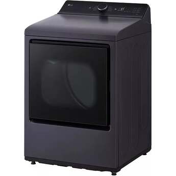 LG 27 Inch Ultra Large Capacity Top Load Gas Dryer with 7.3 cu ft Capacity, Rear Control, Built In Intelligence, Flow Sense Duct Clogging, Quiet Operation, Wrinkle Care, LG EasyLoad™ Door and ThinQ®: Matte Black — thumbnail 8