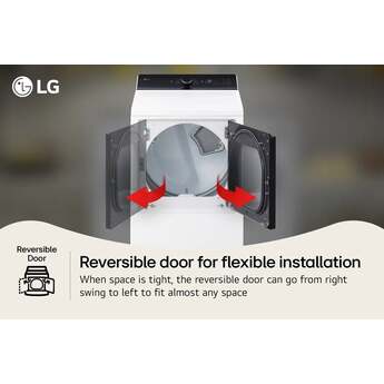 LG 27 Inch Ultra Large Capacity Top Load Gas Dryer with 7.3 cu ft Capacity, Rear Control, Built In Intelligence, Flow Sense Duct Clogging, Quiet Operation, Wrinkle Care, LG EasyLoad™ Door and ThinQ®: Alpine White — thumbnail 16