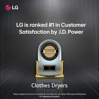 LG 27 Inch Ultra Large Capacity Top Load Gas Dryer with 7.3 cu ft Capacity, Rear Control, Built In Intelligence, Flow Sense Duct Clogging, Quiet Operation, Wrinkle Care, LG EasyLoad™ Door and ThinQ®: Alpine White — thumbnail 3