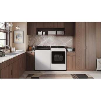LG 27 Inch Ultra Large Capacity Top Load Gas Dryer with 7.3 cu ft Capacity, Rear Control, Built In Intelligence, Flow Sense Duct Clogging, Quiet Operation, Wrinkle Care, LG EasyLoad™ Door and ThinQ®: Alpine White — thumbnail 7