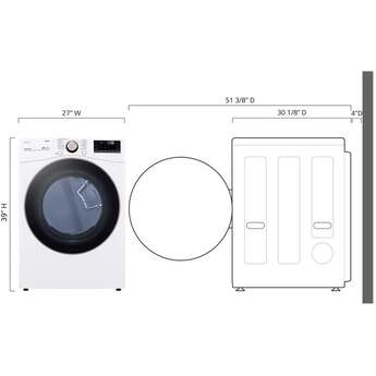 LG DLGX4001W Gas Dryer with 7.4 cu. ft. Capacity — thumbnail 9