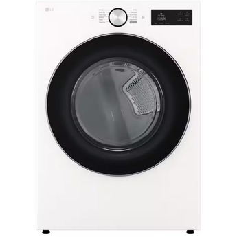 LG 27 Inch Smart Front Load Gas Dryer with 7.4 cu ft Ultra Large Capacity, AI Sensor Dry™, Smart Pairing™, SteamFresh™, TurboSteam™ Technology, Pet Care Cycle, Flow Sense® Duct Clogging and Energy Star Certified Included: Alpine White