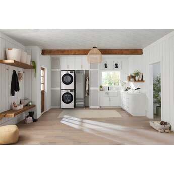 LG 27 Inch Smart Front Load Gas Dryer with 7.4 cu ft Ultra Large Capacity, AI Sensor Dry™, Smart Pairing™, SteamFresh™, TurboSteam™ Technology, Pet Care Cycle, Flow Sense® Duct Clogging and Energy Star Certified Included: Alpine White — thumbnail 22