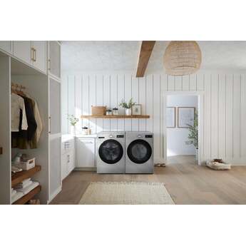 LG 27 Inch Smart Front Load Gas Dryer with 7.4 cu ft Ultra Large Capacity, AI Sensor Dry™, Smart Pairing™, SteamFresh™, TurboSteam™ Technology, Pet Care Cycle, Flow Sense® Duct Clogging and Energy Star Certified Included: Graphite Steel — thumbnail 11