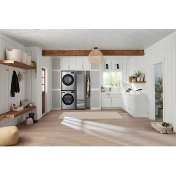 LG 27 Inch Smart Front Load Gas Dryer with 7.4 cu ft Ultra Large Capacity, AI Sensor Dry™, Smart Pairing™, SteamFresh™, TurboSteam™ Technology, Pet Care Cycle, Flow Sense® Duct Clogging and Energy Star Certified Included: Graphite Steel — thumbnail 21
