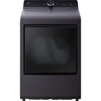 LG DLGX8601BE 27 Inch Top Load Gas Dryer Matte Black