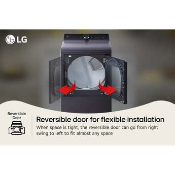 LG DLGX8601BE 27 Inch Top Load Gas Dryer Matte Black — thumbnail 2