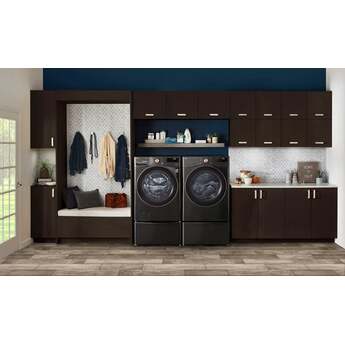 LG DLHC4002B 27 Inch 7.8 cu. ft. Wide Front Load Heat Pump Dryer, Ventless: Black Black Steel — thumbnail 10
