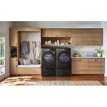 LG DLHC4002B 27 Inch 7.8 cu. ft. Wide Front Load Heat Pump Dryer, Ventless: Black Black Steel — thumbnail 2