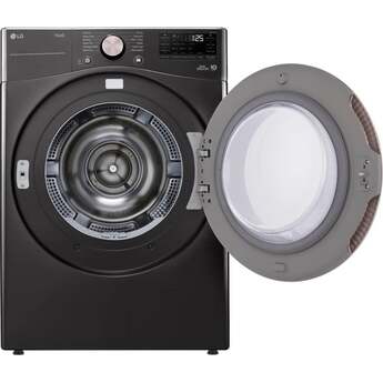 LG DLHC4002B 27 Inch 7.8 cu. ft. Wide Front Load Heat Pump Dryer, Ventless: Black Black Steel — thumbnail 6