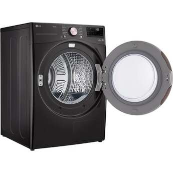 LG DLHC4002B 27 Inch 7.8 cu. ft. Wide Front Load Heat Pump Dryer, Ventless: Black Black Steel — thumbnail 9