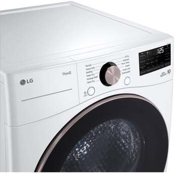 LG DLHC4002W 27 Inch 7.8 cu. ft. Wide Front Load Heat Pump Dryer, Ventless: White — thumbnail 2