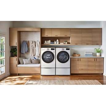 LG DLHC4002W 27 Inch 7.8 cu. ft. Wide Front Load Heat Pump Dryer, Ventless: White — thumbnail 4