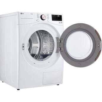 LG DLHC4002W 27 Inch 7.8 cu. ft. Wide Front Load Heat Pump Dryer, Ventless: White — thumbnail 7