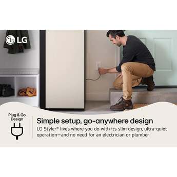 LG Smart Steam Closet Styler With Dual TrueSteam Technology And Dynamic MovingHanger: Beige — thumbnail 10