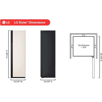 LG Smart Steam Closet Styler With Dual TrueSteam Technology And Dynamic MovingHanger: Beige — thumbnail 16