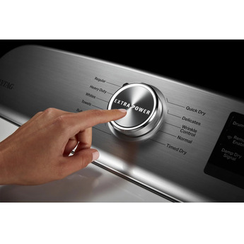 Maytag 7.4 cu.ft. White Front Load Electric Dryer with Extra Power Button — thumbnail 16