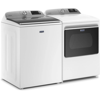Maytag 7.4 cu.ft. White Front Load Electric Dryer with Extra Power Button — thumbnail 35