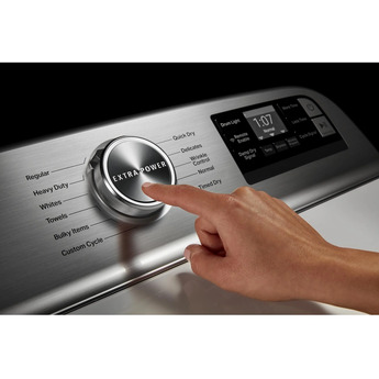 Maytag 7.4 cu.ft. White Front Load Electric Dryer with Extra Power Button — thumbnail 9