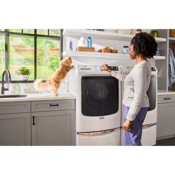 Maytag 27 Inch Pet Pro Front Load Electric Dryer: White — thumbnail 11