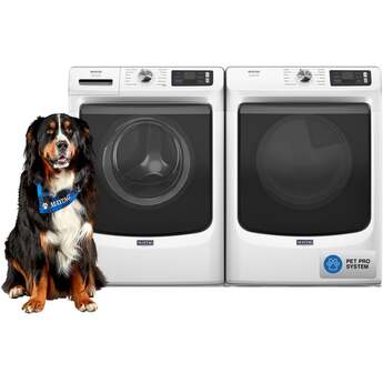 Maytag 27 Inch Pet Pro Front Load Electric Dryer: White — thumbnail 15