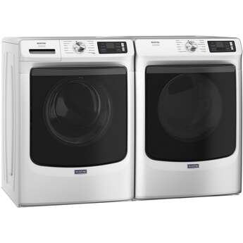 Maytag 27 Inch Pet Pro Front Load Electric Dryer: White — thumbnail 2