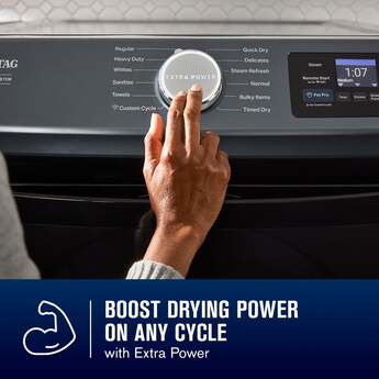 Maytag 27 Inch Pet Pro Front Load Electric Dryer: White — thumbnail 22
