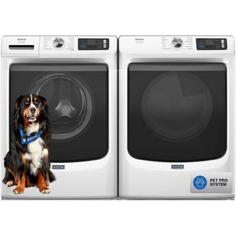 Maytag 27 Inch Pet Pro Front Load Electric Dryer: White — thumbnail 3