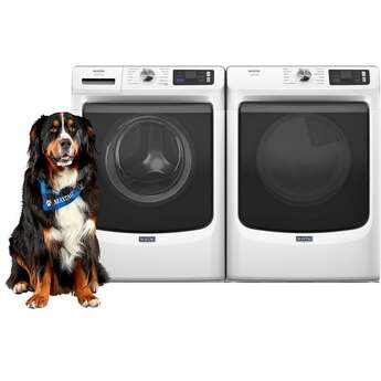 Maytag 27 Inch Pet Pro Front Load Electric Dryer: White — thumbnail 43