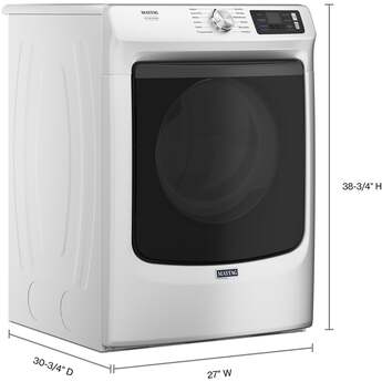 Maytag 27 Inch Pet Pro Front Load Electric Dryer: White — thumbnail 48