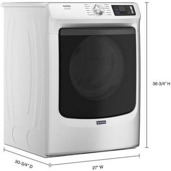 Maytag 27 Inch Pet Pro Front Load Electric Dryer: White — thumbnail 5