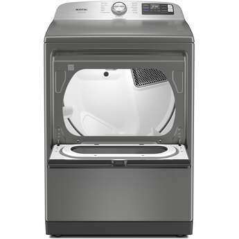 Maytag 7.4 Cu. Ft. Smart Top Load Electric Dryer With Pet Pro Option: Classic Silver