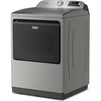Maytag 7.4 Cu. Ft. Smart Top Load Electric Dryer With Pet Pro Option: Classic Silver — thumbnail 12