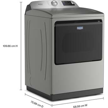 Maytag 7.4 Cu. Ft. Smart Top Load Electric Dryer With Pet Pro Option: Classic Silver — thumbnail 22