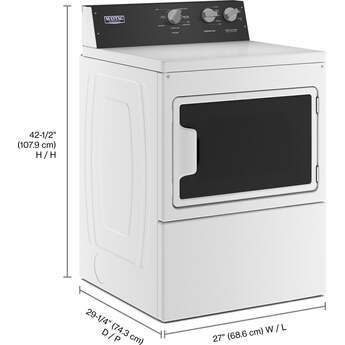 Maytag MEDP586KW 27 Inch Electric Dryer with 7.4 cu. ft. Capacity — thumbnail 19