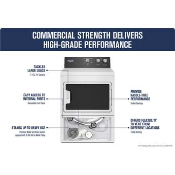 Maytag MEDP586KW 27 Inch Electric Dryer with 7.4 cu. ft. Capacity — thumbnail 22
