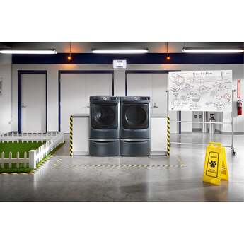 Maytag 27 Inch Smart Pet Pro Front Load Gas Dryer with 7.4 cu. ft. Capacity, Steam Cycle, Quick Dry, Remote Start, Drum Light, and Advanced Moisture Sensing and Energy Star Certified: Midnight Steel — thumbnail 10