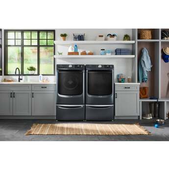Maytag 27 Inch Smart Pet Pro Front Load Gas Dryer with 7.4 cu. ft. Capacity, Steam Cycle, Quick Dry, Remote Start, Drum Light, and Advanced Moisture Sensing and Energy Star Certified: Midnight Steel — thumbnail 15