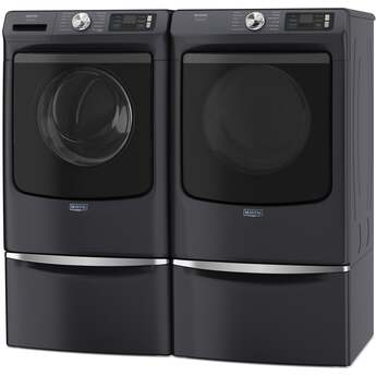 Maytag 27 Inch Smart Pet Pro Front Load Gas Dryer with 7.4 cu. ft. Capacity, Steam Cycle, Quick Dry, Remote Start, Drum Light, and Advanced Moisture Sensing and Energy Star Certified: Midnight Steel — thumbnail 16