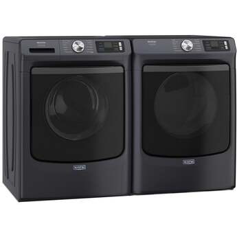 Maytag 27 Inch Smart Pet Pro Front Load Gas Dryer with 7.4 cu. ft. Capacity, Steam Cycle, Quick Dry, Remote Start, Drum Light, and Advanced Moisture Sensing and Energy Star Certified: Midnight Steel — thumbnail 20