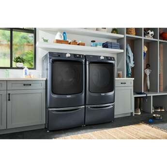 Maytag 27 Inch Smart Pet Pro Front Load Gas Dryer with 7.4 cu. ft. Capacity, Steam Cycle, Quick Dry, Remote Start, Drum Light, and Advanced Moisture Sensing and Energy Star Certified: Midnight Steel — thumbnail 21