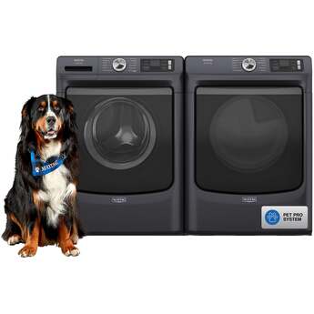 Maytag 27 Inch Smart Pet Pro Front Load Gas Dryer with 7.4 cu. ft. Capacity, Steam Cycle, Quick Dry, Remote Start, Drum Light, and Advanced Moisture Sensing and Energy Star Certified: Midnight Steel — thumbnail 22
