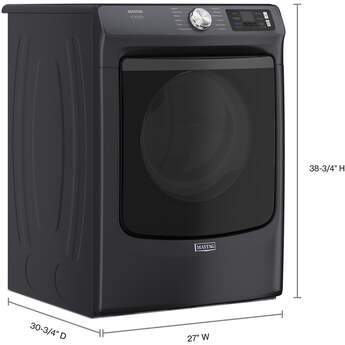 Maytag 27 Inch Smart Pet Pro Front Load Gas Dryer with 7.4 cu. ft. Capacity, Steam Cycle, Quick Dry, Remote Start, Drum Light, and Advanced Moisture Sensing and Energy Star Certified: Midnight Steel — thumbnail 34