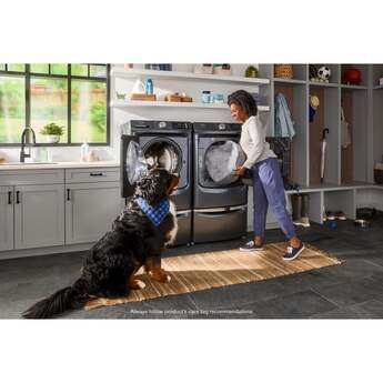 Maytag 27 Inch Smart Pet Pro Front Load Gas Dryer with 7.4 cu. ft. Capacity, Steam Cycle, Quick Dry, Remote Start, Drum Light, and Advanced Moisture Sensing and Energy Star Certified: Midnight Steel — thumbnail 41
