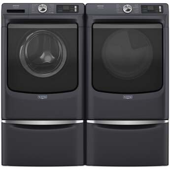 Maytag 27 Inch Smart Pet Pro Front Load Gas Dryer with 7.4 cu. ft. Capacity, Steam Cycle, Quick Dry, Remote Start, Drum Light, and Advanced Moisture Sensing and Energy Star Certified: Midnight Steel — thumbnail 47