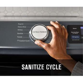 Maytag 27 Inch Smart Pet Pro Front Load Gas Dryer with 7.4 cu. ft. Capacity, Steam Cycle, Quick Dry, Remote Start, Drum Light, and Advanced Moisture Sensing and Energy Star Certified: Midnight Steel — thumbnail 50