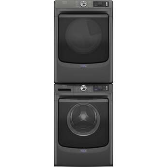 Maytag 27 Inch Smart Pet Pro Front Load Gas Dryer with 7.4 cu. ft. Capacity, Steam Cycle, Quick Dry, Remote Start, Drum Light, and Advanced Moisture Sensing and Energy Star Certified: Volcano Black — thumbnail 10